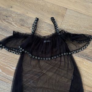 ASOS sheer mesh off the shoulder top